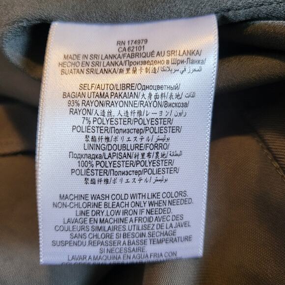 BCBGeneration Sage Green Open Front Buttoned Lapel Peplum Ruffle Hem Jacket - Picture 16 of 16